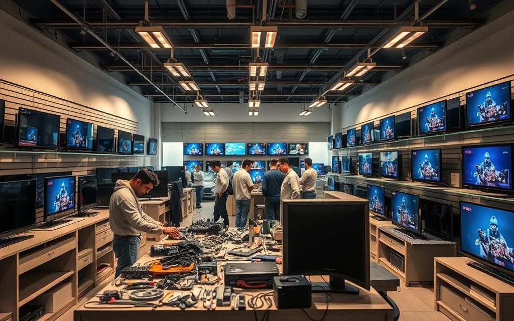 صيانة تلفزيونات الفنيطيس بالكويت | تصليح شاشات بالمنزل وقطع غيار أصلية